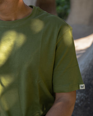 Sage Green Relaxed Fit Organic Cotton T-Shirt