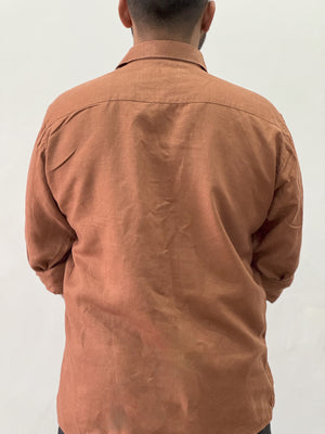 Brown Regular Fit Hemp Shirt